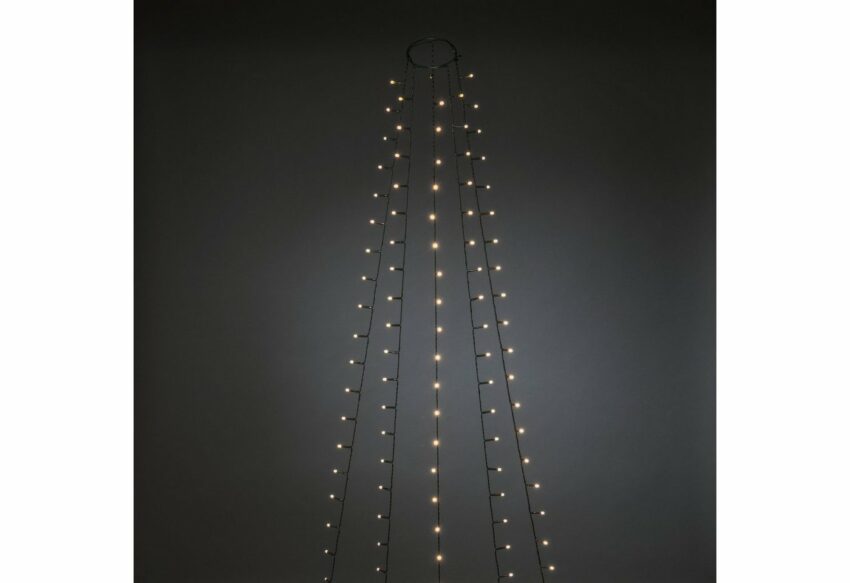 KONSTSMIDE LED-Lichtervorhang, 250-flammig, LED Baummantel mit Ring Ø 11, 5 Stränge à 50 warm weiße Dioden, gefrostet-Lampen-Ideen für dein Zuhause von Home Trends