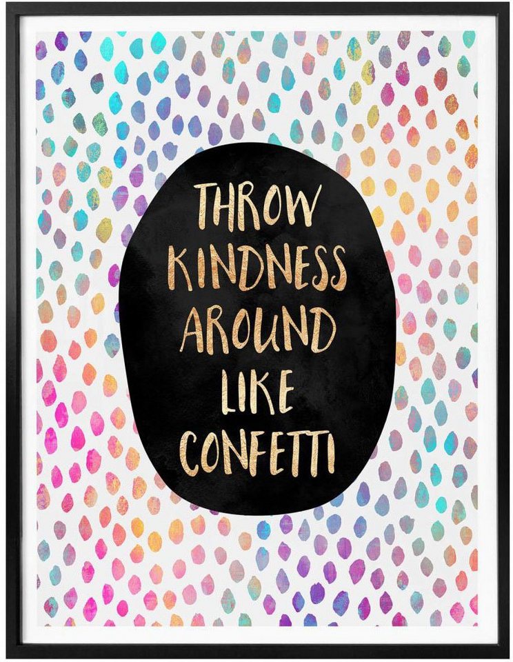Wall-Art Poster »Kindness Konfetti«, Schriftzug (1 Stück)-Bilder-Ideen für dein Zuhause von Home Trends
