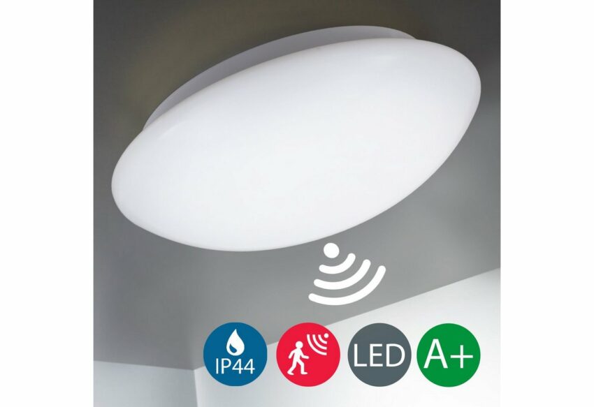 B.K.Licht LED Deckenleuchte, LED Deckenlampe mit Bewegungssensor 15W 1.500 Lumen 4.000K IP44,Ø28cm-Lampen-Ideen für dein Zuhause von Home Trends