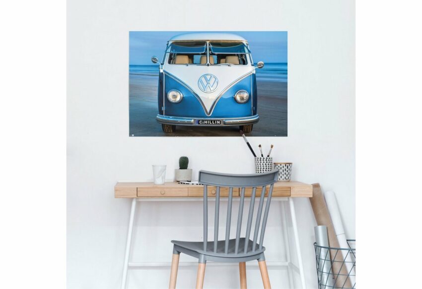 Reinders! Poster »Volkswagen Bulli blau Brendan Ray«, (1 Stück)-Bilder-Ideen für dein Zuhause von Home Trends