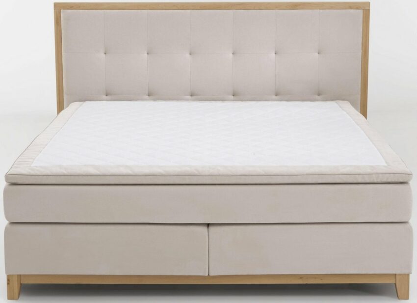 Home affaire Boxspringbett »Sonja«, mit Steppung im Kopfteil und Holzrahmen, inklusive Topper-Betten-Ideen für dein Zuhause von Home Trends