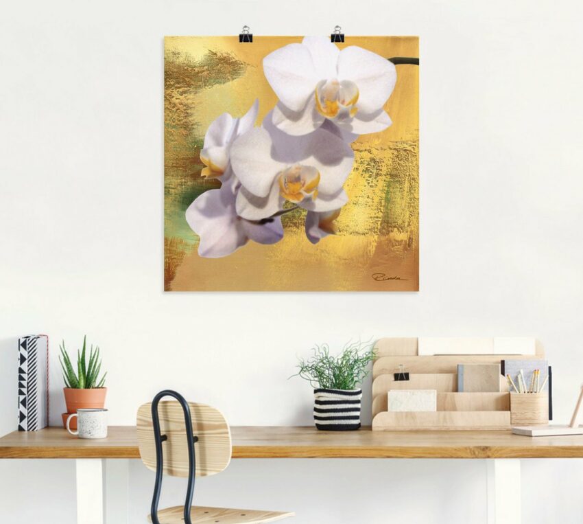 Artland Wandbild »Weiße Orchidee II«, Blumen (1 Stück), in vielen Größen & Produktarten - Alubild / Outdoorbild für den Außenbereich, Leinwandbild, Poster, Wandaufkleber / Wandtattoo auch für Badezimmer geeignet-Bilder-Ideen für dein Zuhause von Home Trends