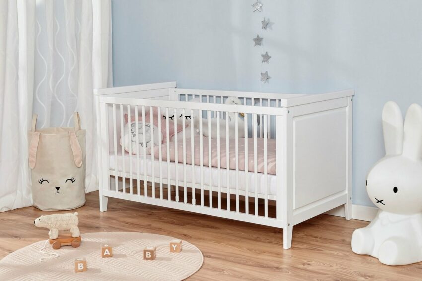 Ticaa Babyzimmer-Komplettset »Morgenroth«, (Set, 4-St), Bett + Wickelkommode + Schrank + Unterstellregal-Komplettzimmer-Ideen für dein Zuhause von Home Trends