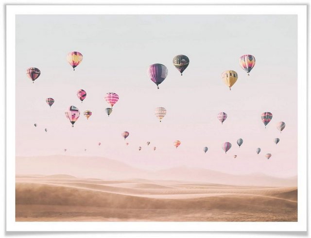 Wall-Art Poster »Ballon Heißluftballons Wüste«, Heißluftballon (1 Stück), Poster, Wandbild, Bild, Wandposter-Bilder-Inspirationen