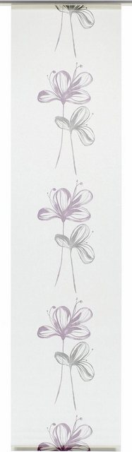 Schiebegardine »Flächenvorhang Stoff Flower mit weißen Paneelwagen«, GARDINIA, Paneelwagen (1 Stück), HxB: 245x60-Gardinen-Inspirationen