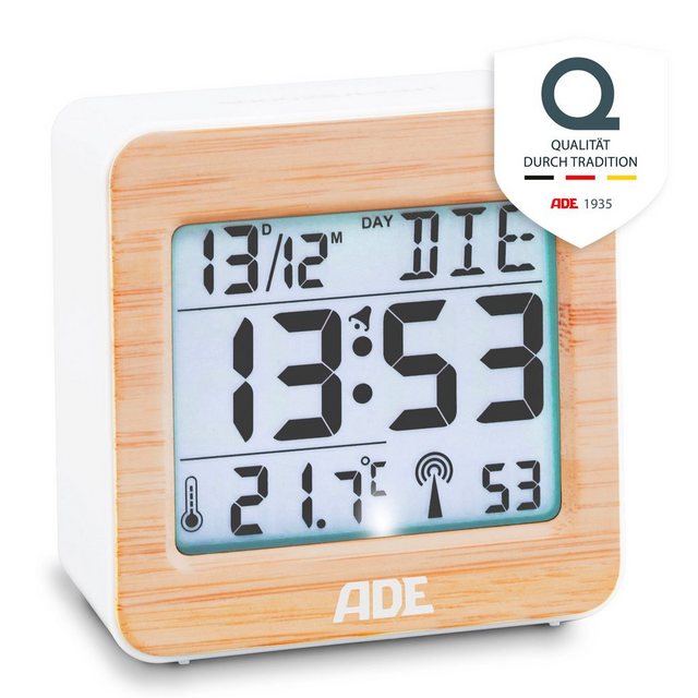 ADE Funkwecker »CK1941« Bambus Funkwecker mit Temperatur- und Datumsanzeige-Uhren-Inspirationen