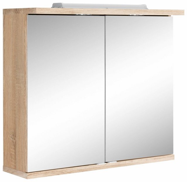 Homexperts Spiegelschrank »Nusa« Breite 80 cm, mit LED-Beleuchtung und Schalter-Steckdosen-Box, hinter den Spigeltüren praktische Ablageböden-Schränke-Inspirationen