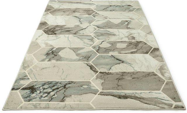 Teppich »Viorel«, DELAVITA, rechteckig, Höhe 8 mm, modernes Marmor Design, Wohnzimmer-Teppiche-Inspirationen