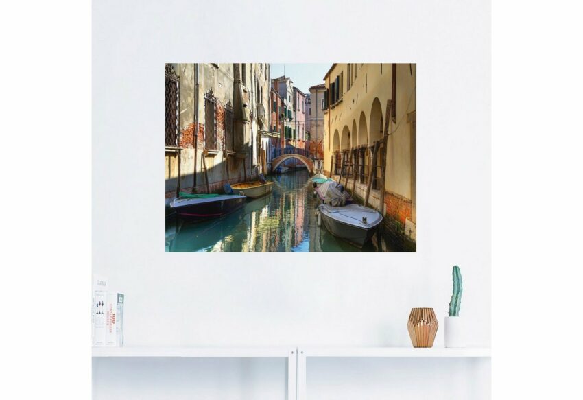 Artland Wandbild »Boote auf Kanal in Venedig«, Italien (1 Stück), in vielen Größen & Produktarten - Alubild / Outdoorbild für den Außenbereich, Leinwandbild, Poster, Wandaufkleber / Wandtattoo auch für Badezimmer geeignet-Bilder-Ideen für dein Zuhause von Home Trends
