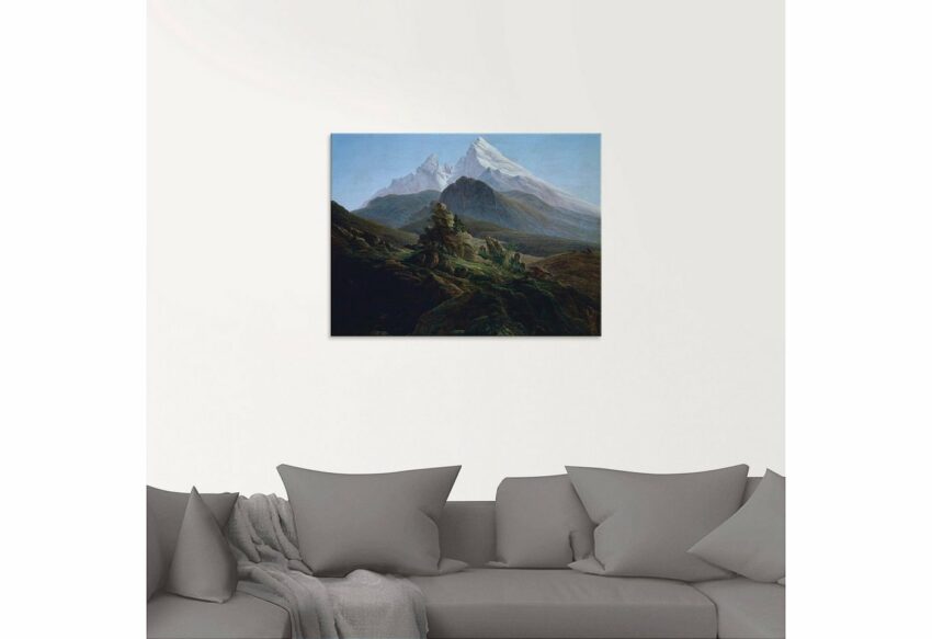 Artland Glasbild »Der Watzmann. Um 1824«, Berge (1 Stück)-Bilder-Ideen für dein Zuhause von Home Trends
