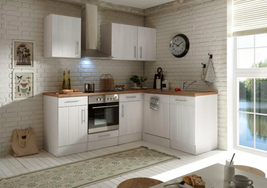 RESPEKTA Winkelküche »Ulm«, mit E-Geräten, Stellbreite 220 x 172 cm-Küchenzeilen-Ideen für dein Zuhause von Home Trends