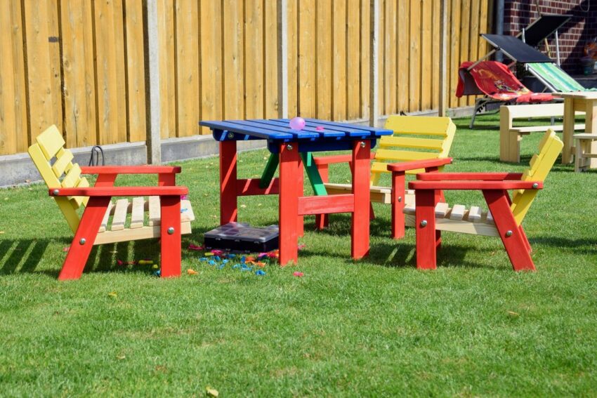 dobar Garten-Kindersitzgruppe, 4-teiliges Set-Gartenmöbel-Sets-Ideen für dein Zuhause von Home Trends