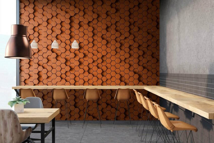 living walls Fototapete »Walls by Patel Honeycomb 2«, glatt, (5 St)-Tapeten-Ideen für dein Zuhause von Home Trends