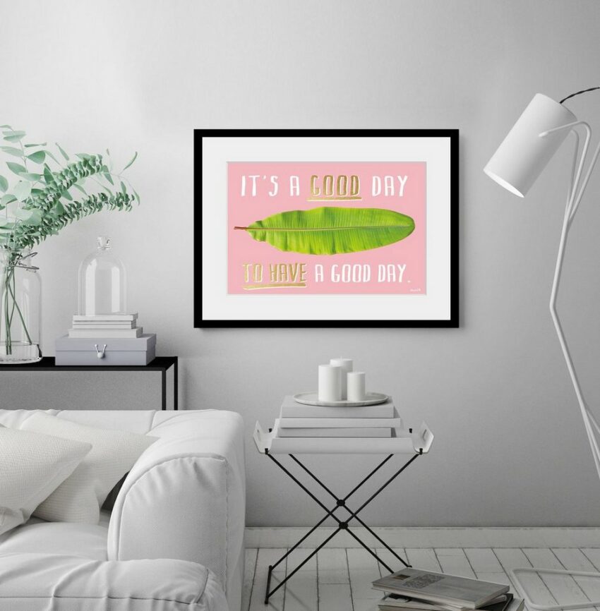 queence Bild »GOOD DAY«, Blätter (1 Stück)-Bilder-Ideen für dein Zuhause von Home Trends