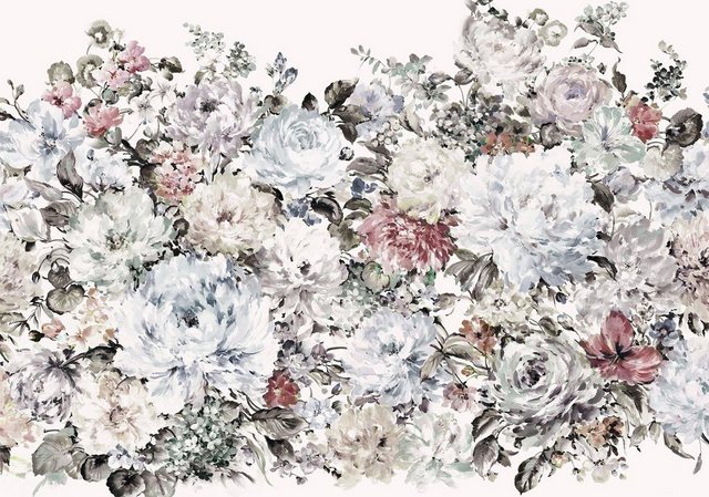 Komar Fototapete »Vliestapete Posy«, glatt, bedruckt, geblümt, floral, realistisch, 400 x 280 cm-Tapeten-Inspirationen