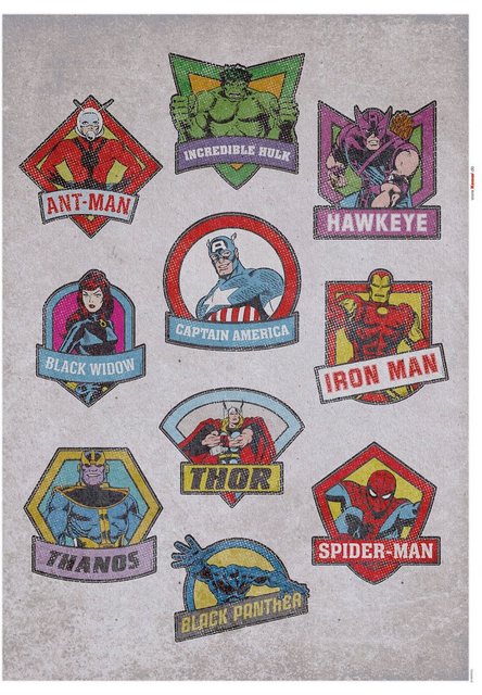 Komar Wandtattoo »Avengers Badges« (10 Stück), 50 x 70 cm-Wandtattoos-Inspirationen