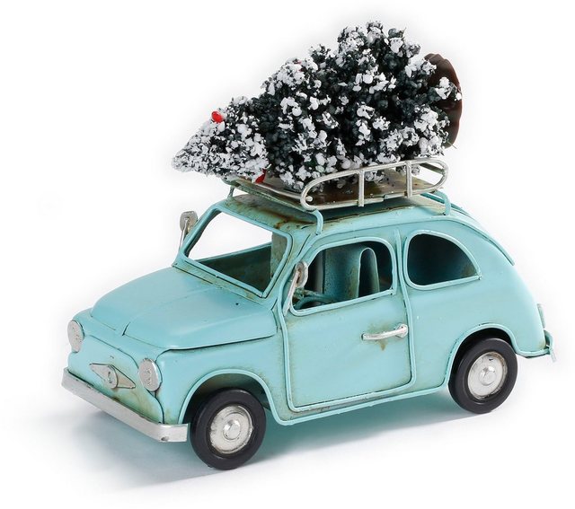 CHRISTMAS GOODS by Inge Dekoobjekt »Auto mit Baum« (1 Stück), im Vintage Look, Höhe ca. 12 cm-Figuren-Inspirationen