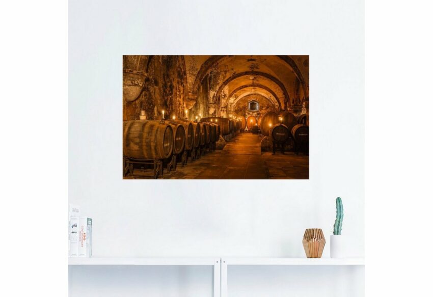 Artland Wandbild »Historischer Weinkeller Eberbach«, Wein Bilder (1 Stück), in vielen Größen & Produktarten - Alubild / Outdoorbild für den Außenbereich, Leinwandbild, Poster, Wandaufkleber / Wandtattoo auch für Badezimmer geeignet-Bilder-Ideen für dein Zuhause von Home Trends