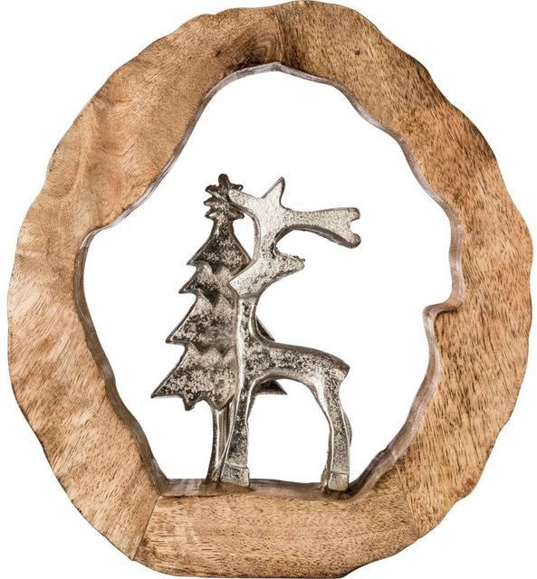 Tierfigur »Hirsch Magnus« (1 Stück), aus Holz und Aluminium, in rustikaler Optik-Figuren-Inspirationen