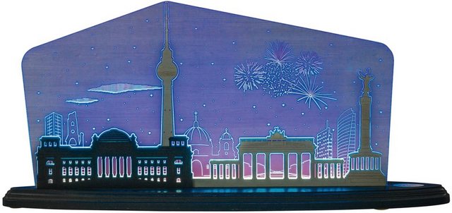 Weigla LED Dekolicht »Berlin bei Nacht«, beidseitiges Motiv/ Motiv Berlin (Brandenburger Tor, Fernsehturm)Erzgebirge garantiert LED wechselbar-Lampen-Inspirationen