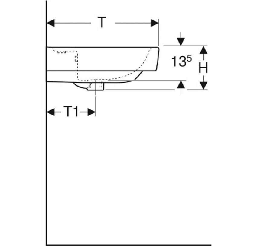 GEBERIT Waschtisch »Renova Plan« (1-St), BxT: 100x48 cm, mit Hahnloch, Überlauf und KeraTect Beschichtung-Waschtische-Ideen für dein Zuhause von Home Trends