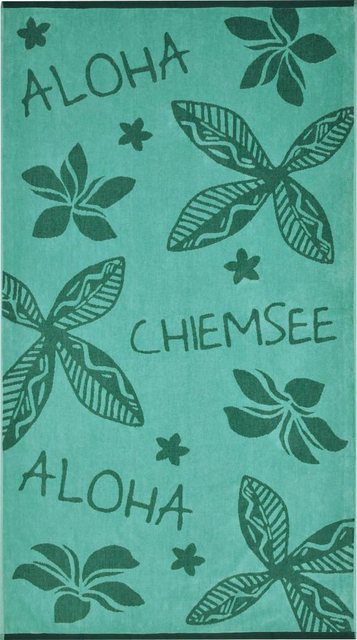 Chiemsee Strandtuch »Chiemsee Strandlaken Oahu« (1-St), türkisblaue Farben mit einem floralen Muster-Handtücher-Inspirationen