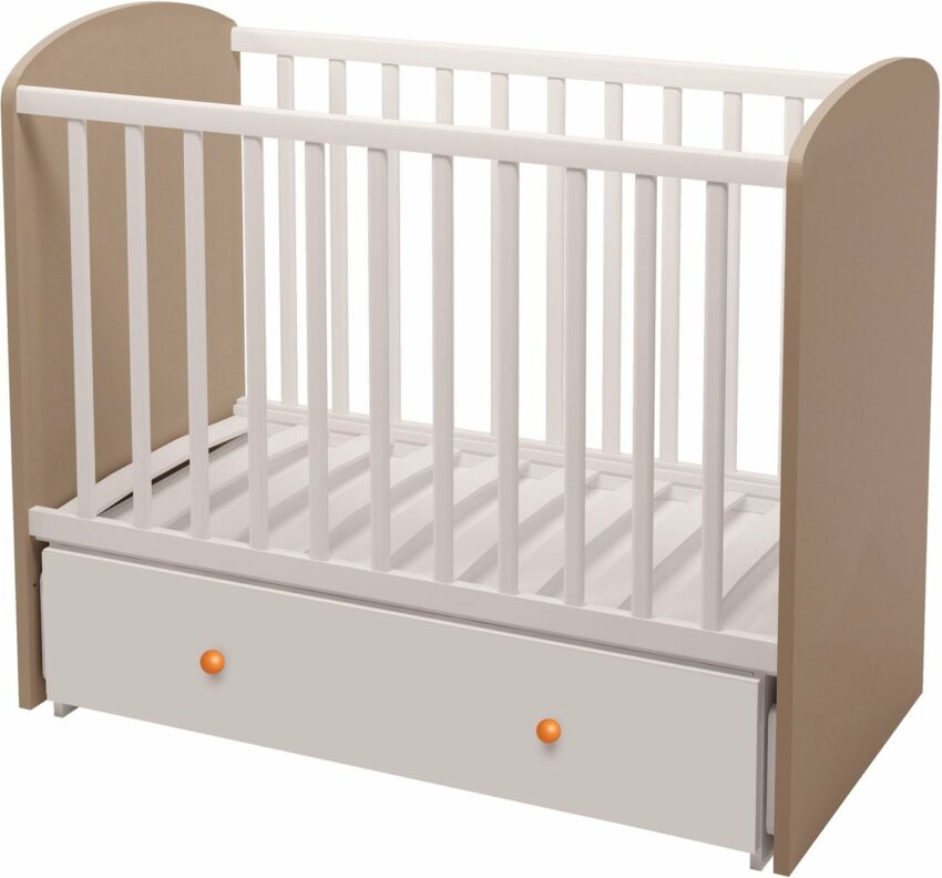 Polini kids Babybett »Sky 745, Weiß-Macchiato«, mit Bettschubkasten und Schaukelfunktion-Betten-Ideen für dein Zuhause von Home Trends