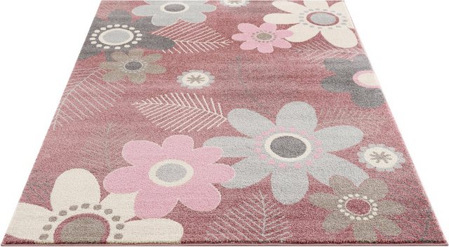 Teppich »Johanna«, Lüttenhütt, rechteckig, Höhe 14 mm, Design mit Blumen, Kinderzimmer-Teppiche-Inspirationen
