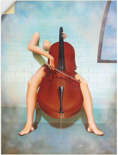 Artland Wandbild »Cello«, Instrumente (1 Stück), in vielen Größen & Produktarten - Alubild / Outdoorbild für den Außenbereich, Leinwandbild, Poster, Wandaufkleber / Wandtattoo auch für Badezimmer geeignet-Bilder-Inspirationen