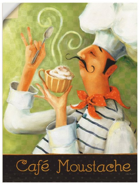 Artland Wandbild »Cafe Moustache II«, Getränke (1 Stück), in vielen Größen & Produktarten -Leinwandbild, Poster, Wandaufkleber / Wandtattoo auch für Badezimmer geeignet-Bilder-Inspirationen