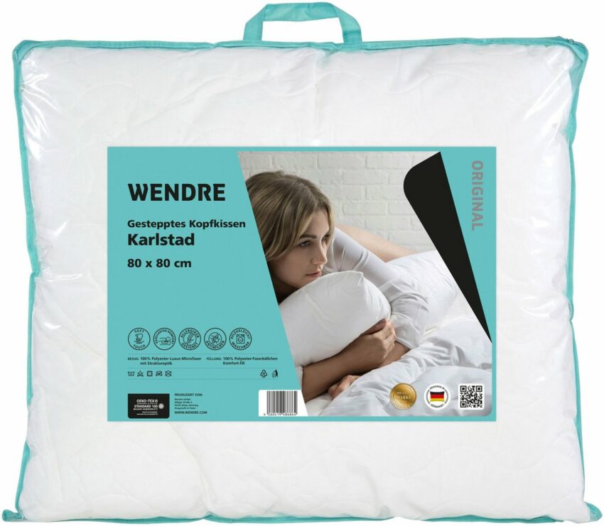 Kunstfaserkopfkissen, »Karlstad«, Wendre, Losange Opti - Allergiker geeignet - pflegeleight-Kopfkissen-Ideen für dein Zuhause von Home Trends