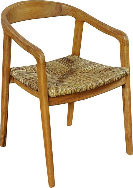SIT Esszimmerstuhl, mit Rattan Sitzfläche, Armlehnstuhl in geschwungener Form-Stühle-Inspirationen