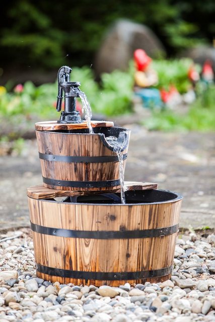 Heissner Gartenbrunnen »Wooden Barrel«, 45 cm Breite, (Set)-Brunnen-Inspirationen