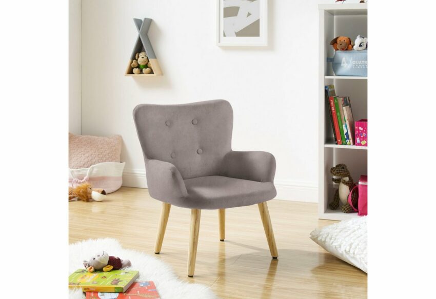 Lüttenhütt Sessel »Levent Mini« (1-St), mit Metallbeinen im Eichen-Look, in verschiedenen Bezugsqualitäten und Farbvarianten, Sitzhöhe 31 cm-Sessel-Ideen für dein Zuhause von Home Trends