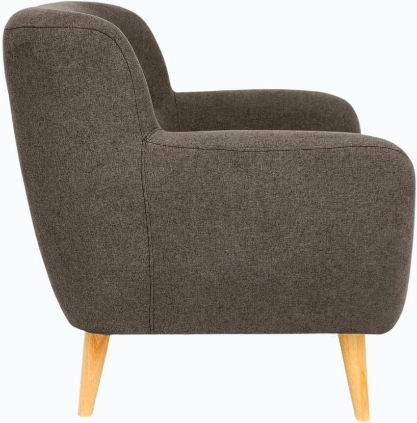 Home affaire Sessel »Noris«, mit Zierknopfheftung im Rücken, skandinavischer Stil, Holzfüße-Sessel-Ideen für dein Zuhause von Home Trends