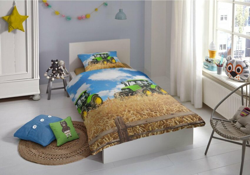 Kinderbettwäsche »Farmer«, good morning, mit Treckermotiv-Bettwäsche-Ideen für dein Zuhause von Home Trends
