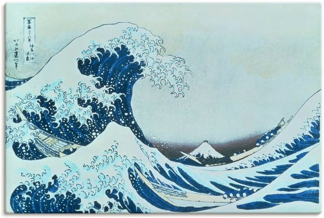 Artland Wandbild »Die grosse Welle von Kanagawa. 1831«, Gewässer (1 Stück), in vielen Größen & Produktarten - Alubild / Outdoorbild für den Außenbereich, Leinwandbild, Poster, Wandaufkleber / Wandtattoo auch für Badezimmer geeignet-Bilder-Inspirationen