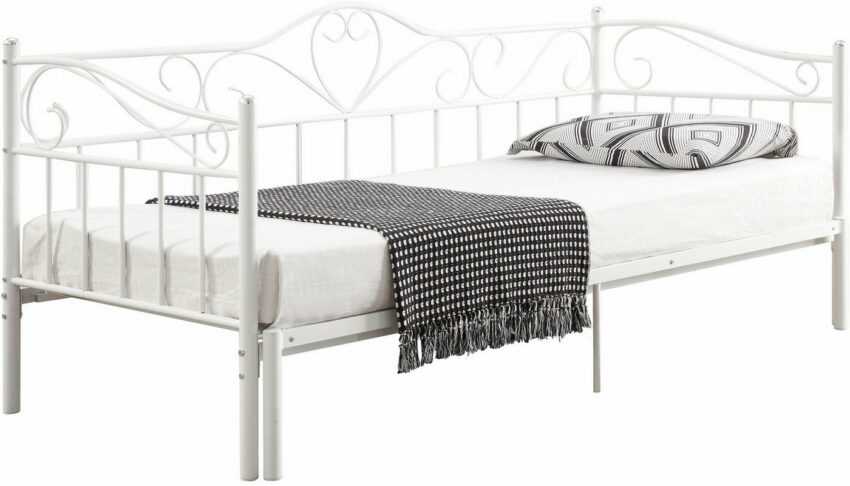 Home affaire Metallbett »Sina«, mit geschwungenem Kopf- und Fußteil, ausziehbar auf 180/200 cm-Betten-Ideen für dein Zuhause von Home Trends