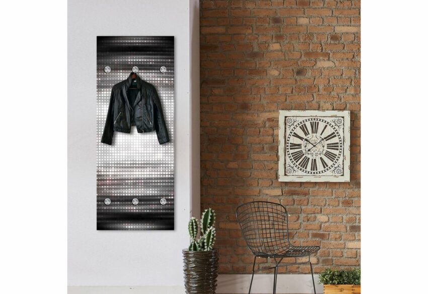 queence Garderobenpaneel »Abstrakte Vierecke«, mit 6 Haken, 50 x 120 cm-Garderoben-Ideen für dein Zuhause von Home Trends