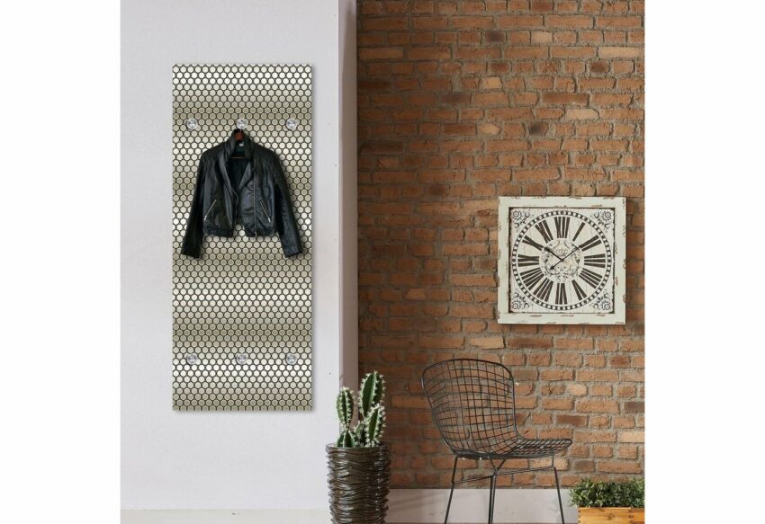 queence Garderobenpaneel »Punkte«, mit 6 Haken, 50 x 120 cm-Garderoben-Ideen für dein Zuhause von Home Trends