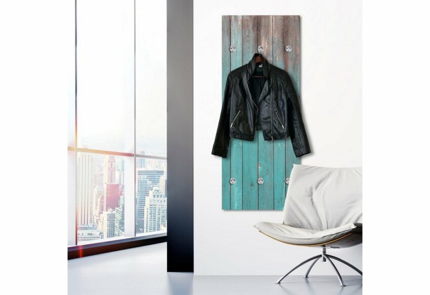 queence Garderobenpaneel »Holzbretter«, mit 6 Haken, 50 x 120 cm-Garderoben-Ideen für dein Zuhause von Home Trends