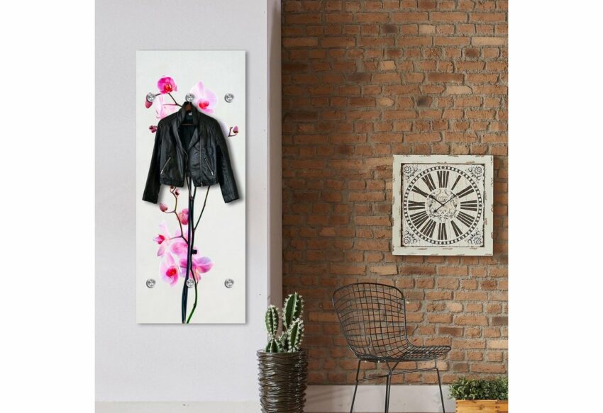 queence Garderobenpaneel »Orchidee«, mit 6 Haken, 50 x 120 cm-Garderoben-Ideen für dein Zuhause von Home Trends