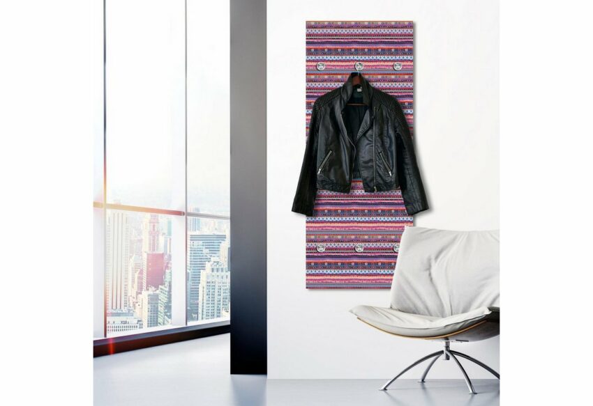 queence Garderobenpaneel »Streifen quer«, mit 6 Haken, 50 x 120 cm-Garderoben-Ideen für dein Zuhause von Home Trends
