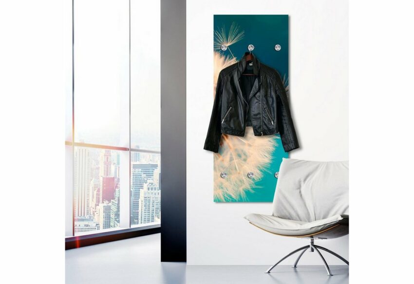 queence Garderobenpaneel »Pusteblume in groß«, mit 6 Haken, 50 x 120 cm-Garderoben-Ideen für dein Zuhause von Home Trends