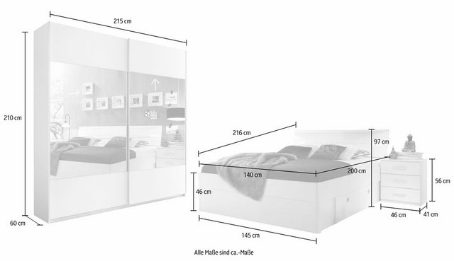 Schlafkontor Schlafzimmer-Set »Mars«, in 2 Ausführungen-Komplettzimmer-Inspirationen