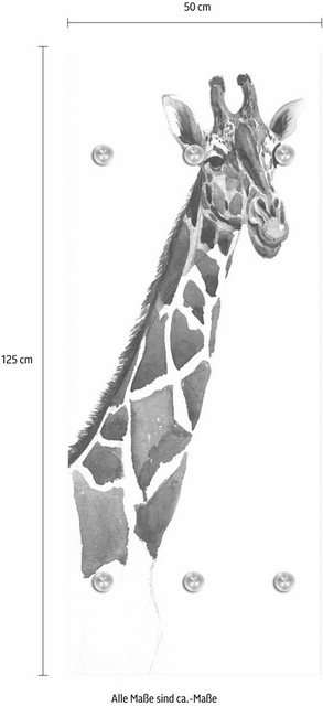 queence Garderobenpaneel »Giraffe«, mit 6 Haken, 50 x 120 cm-Garderoben-Inspirationen