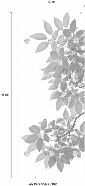 queence Garderobenpaneel »Zweige mit Blättern«, mit 6 Haken, 50 x 120 cm-Garderoben-Inspirationen