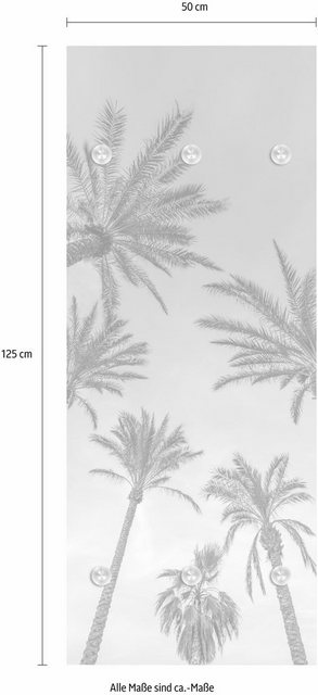 queence Garderobenpaneel »Palmen und Himmel«, mit 6 Haken, 50 x 120 cm-Garderoben-Inspirationen