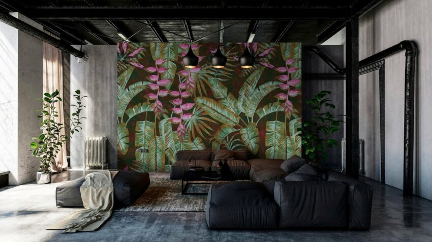 living walls Fototapete »Walls by Patel Tropicana 1«, glatt, (5 St)-Tapeten-Ideen für dein Zuhause von Home Trends