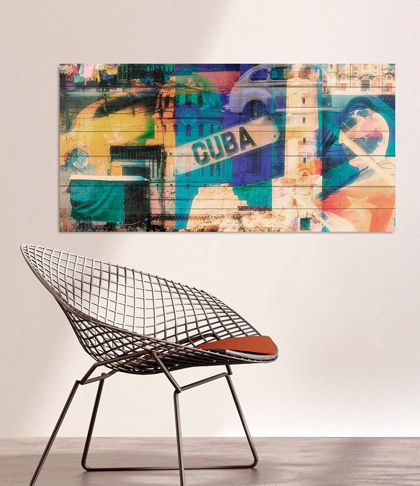 queence Holzbild »Welcome to Cuba«, 40x80 cm-Bilder-Ideen für dein Zuhause von Home Trends